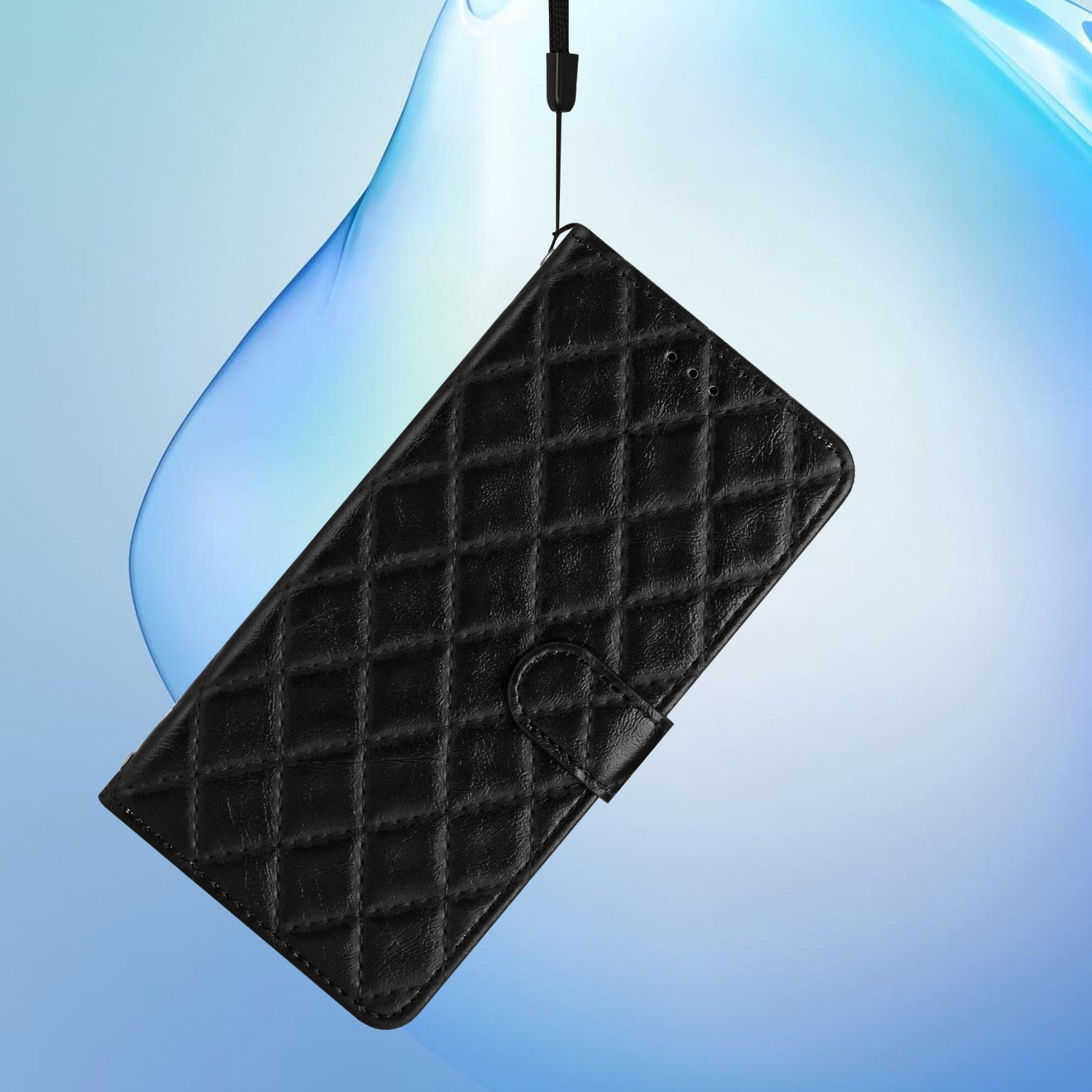 Leather Case for Samsung Galaxy M53 5G Stitching Line Rhombus Wallet Stand Phone Cover with Strap Leather Case for Samsung Galaxy M53 5G Stitching Line Rhombus Wallet Stand Phone Cover with Strap